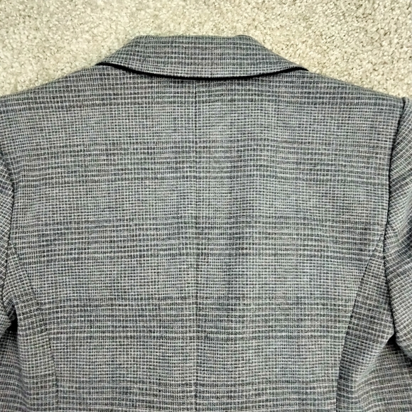 NWT Sz 0 Ann Taylor Gray Check Plaid Blazer - Picture 11 of 15